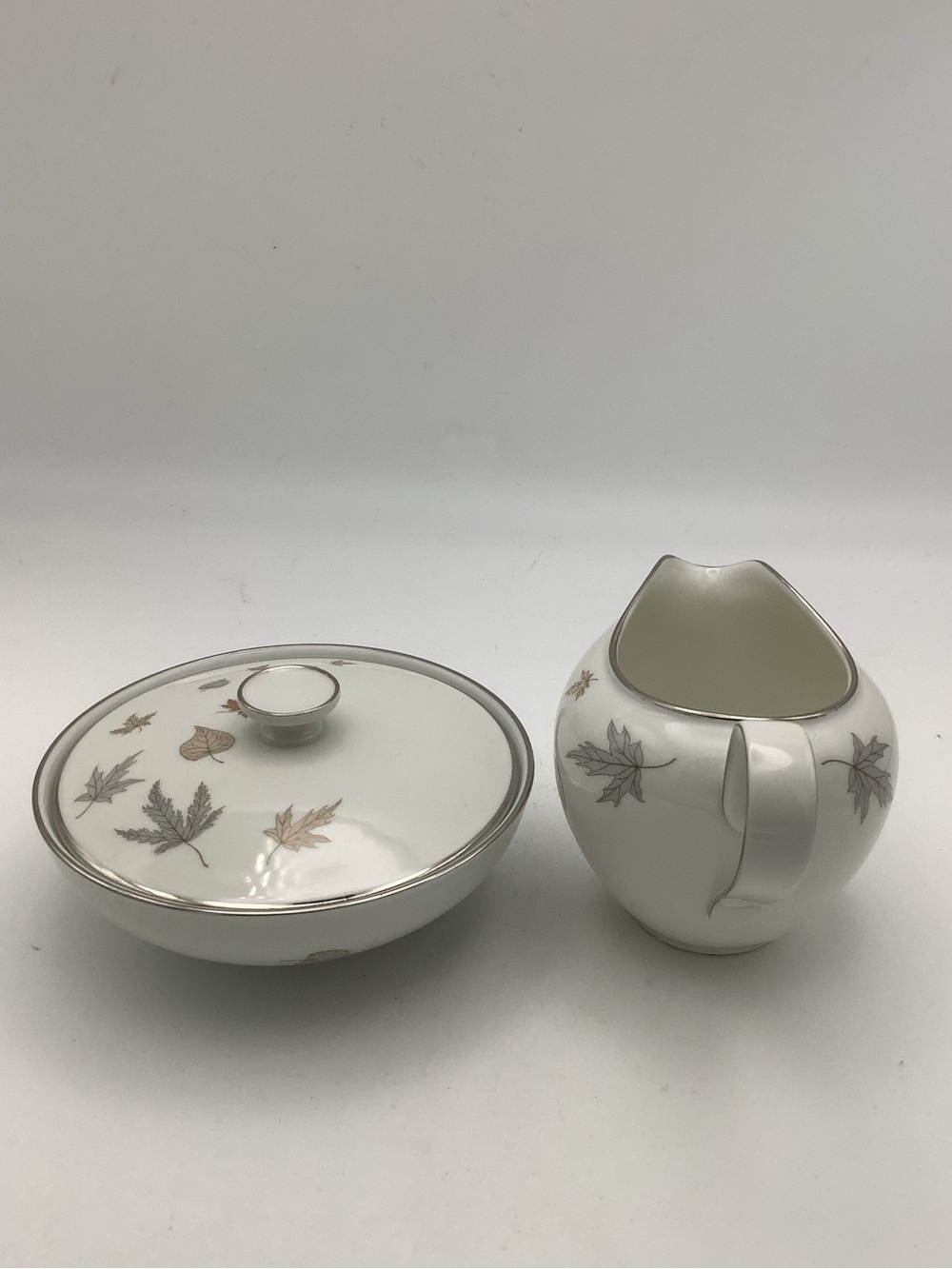 Vintage Heinrich & Co. Allure Bavarian Porcelain Leaf-Accent Serving Set - Picture 8 of 16